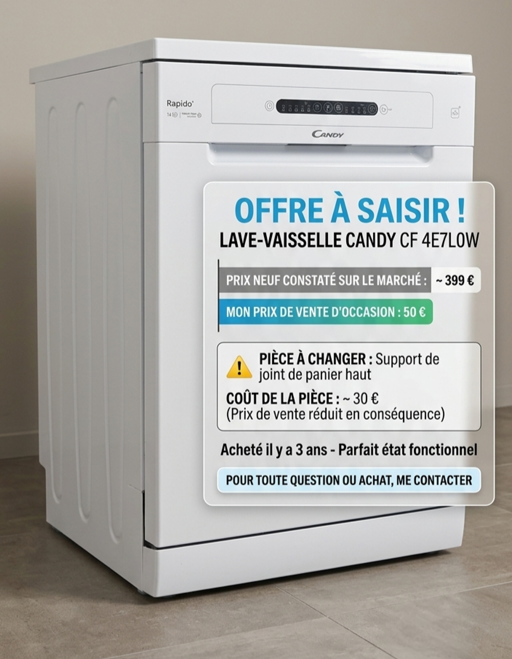 Lave-vaisselle Candy Rapido Electroménager