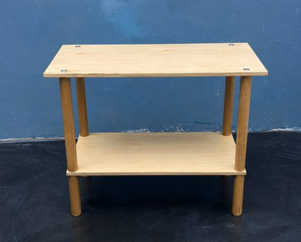 Table d'appoint / bout de canap&eacute; bois clair 2 plateaux Meubles