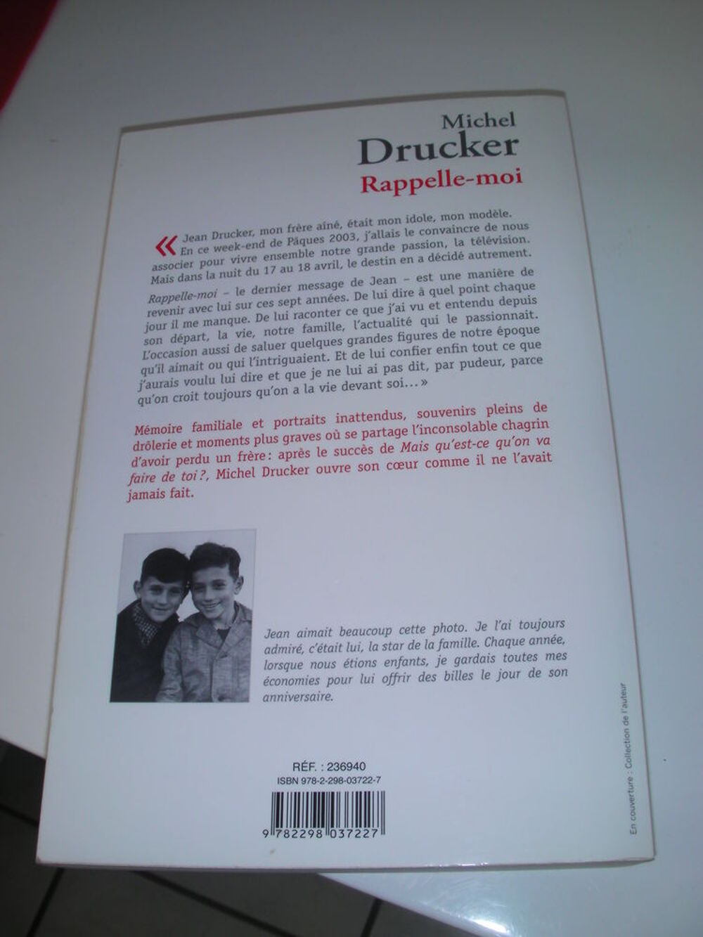 LIVRE Michel DRUCKER "RAPPELLE-MOI" Livres et BD