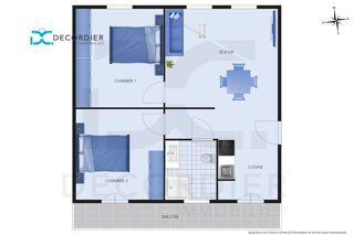  Appartement à vendre 3 pièces 59 m²