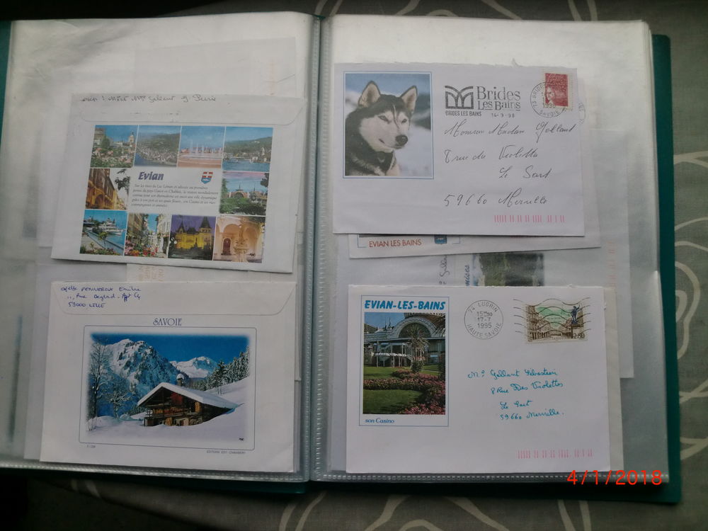 enveloppes &eacute;crite et timbr&eacute; (30cts) 