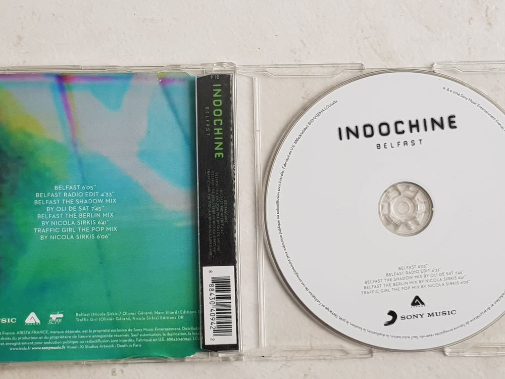 CD single EP - Indochine : Belfast CD et vinyles