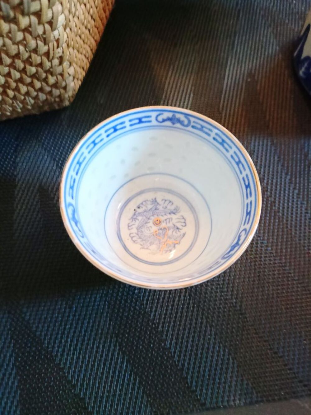 Panier &agrave; th&eacute; en Osier de voyage Décoration