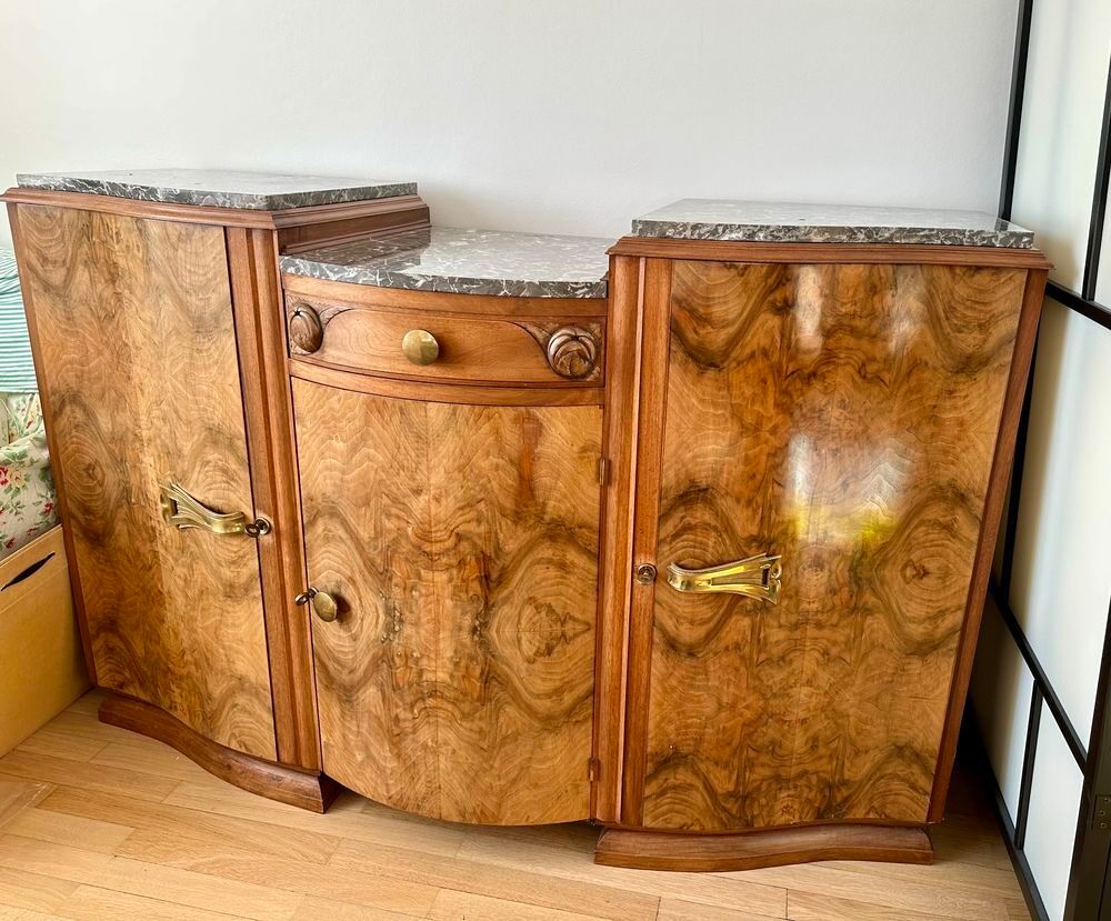 Buffet art deco noyer massif Meubles