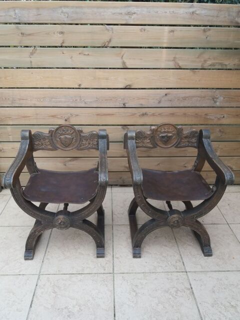 2 fauteuils dagobert assise en cuir 0 Dival (62)