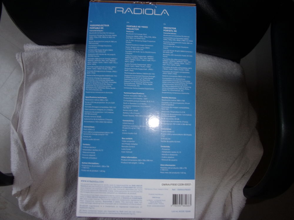 vid&eacute;o projecteur Radiola Photos/Video/TV