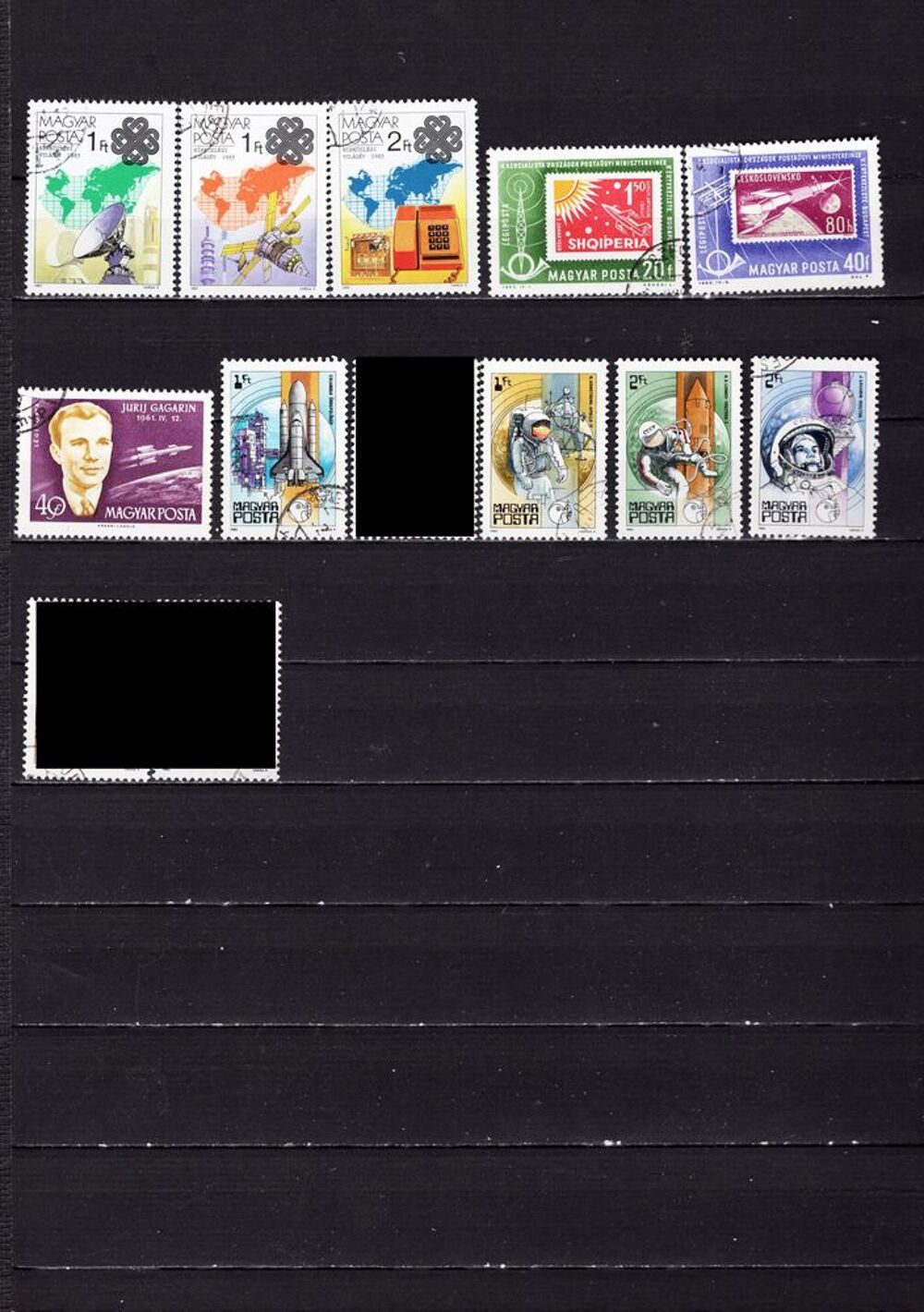 lot de 32 timbres de HONGRIE sur l'ESPACE 