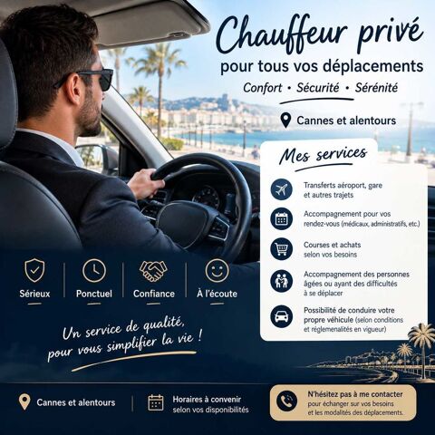 chauffeur priv&eacute; 0 06400 Cannes