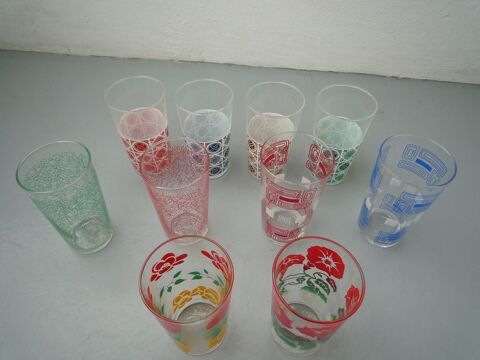 Lot de verres � orangeade vintage 20 Paris 13 (75)