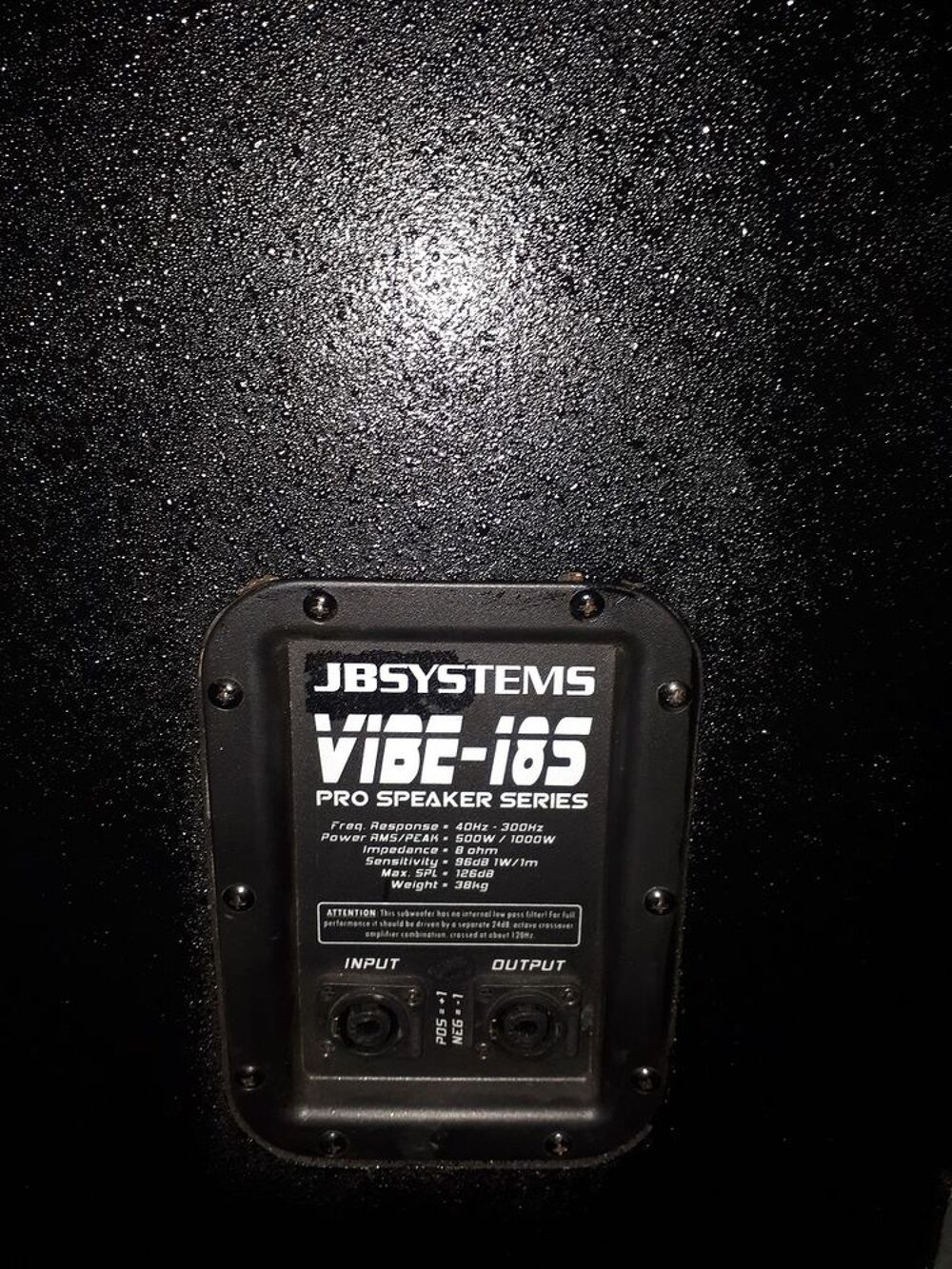 2 SUB JB SYSTEMS VIBE 18S Audio et hifi