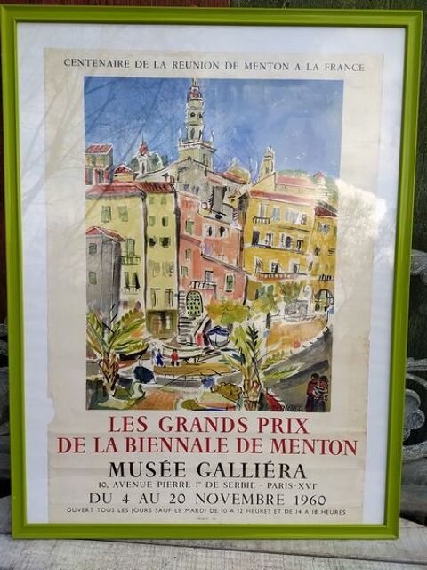 Affiche Muse Gallira Biennale de Menton Desnoyer 1960 70 Loches (37)
