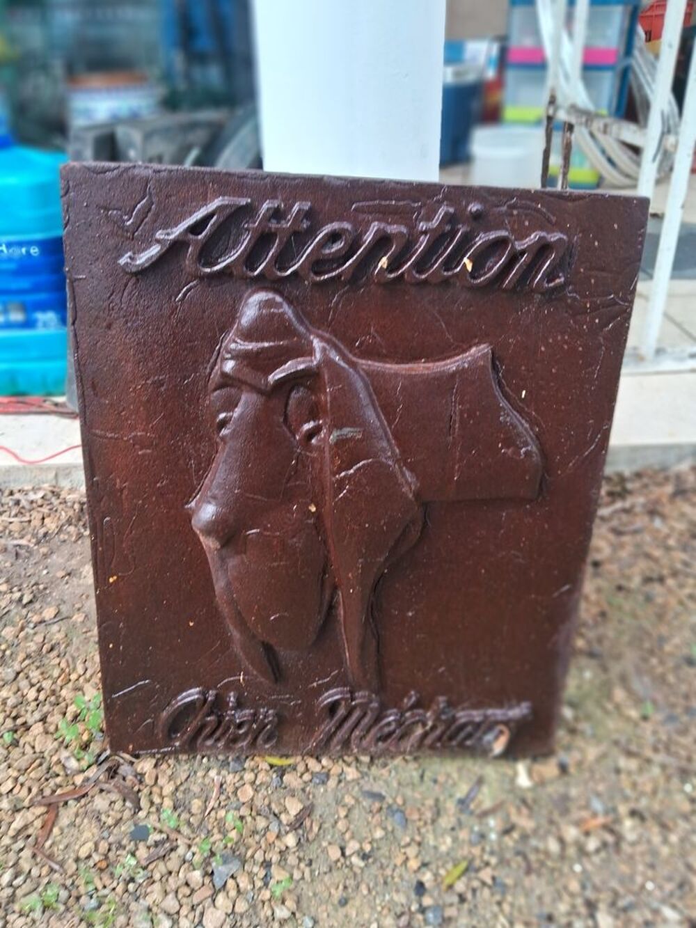 plaque de cheminee 44 x55 fonte Décoration