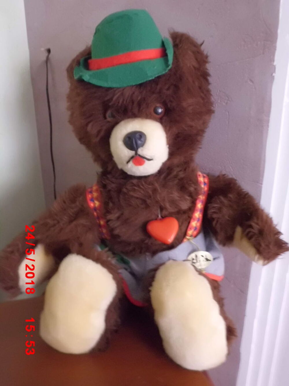 OURS VINTAGE MARRON ET BEIGE HEICO Jeux / jouets