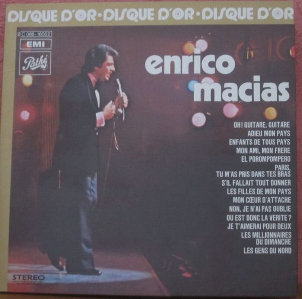 Enrico Macias - &quot;le disque d'or&quot; - oh ! guitare guitare - 33 CD et vinyles