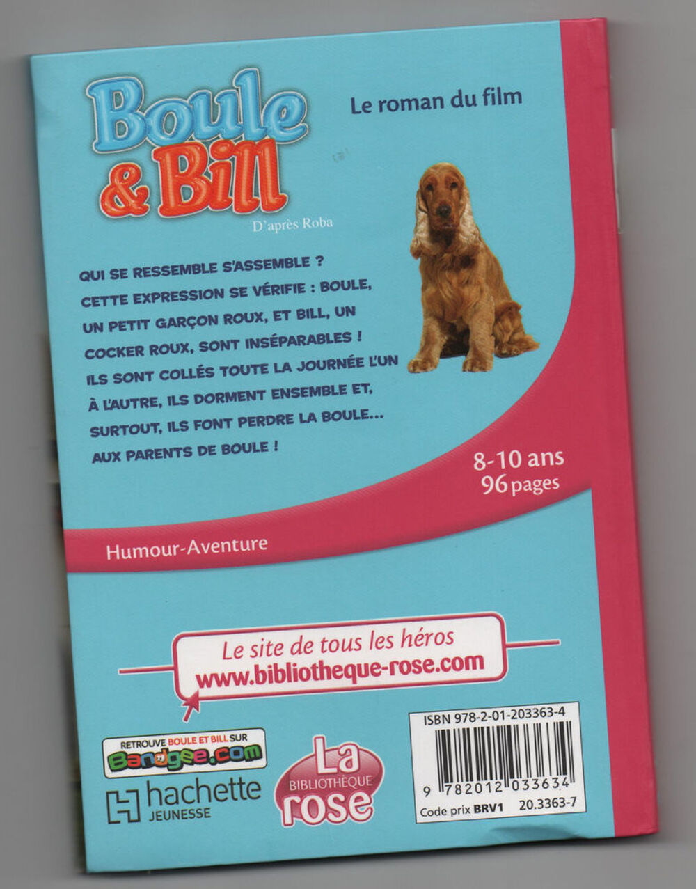 Boule Et Bill - Le roman du film d'apr&egrave;s Roba Livres et BD