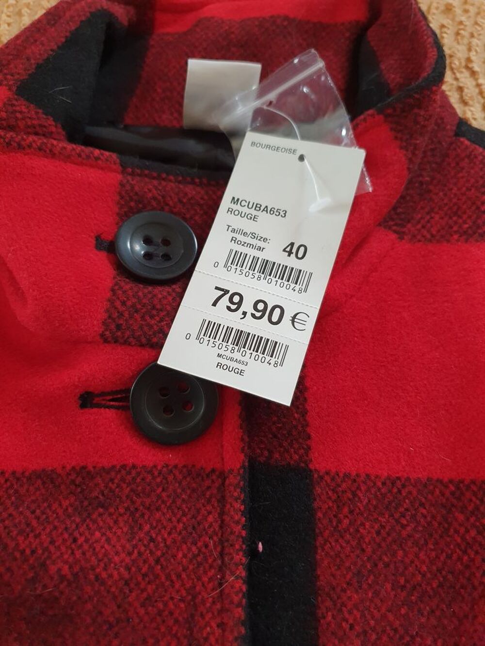 Veste &agrave; carreaux Vêtements