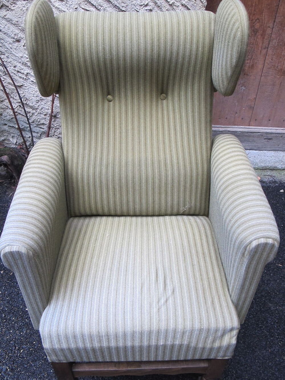 Fauteuil velours - Accoudoirs amovibles - Oreilles Meubles