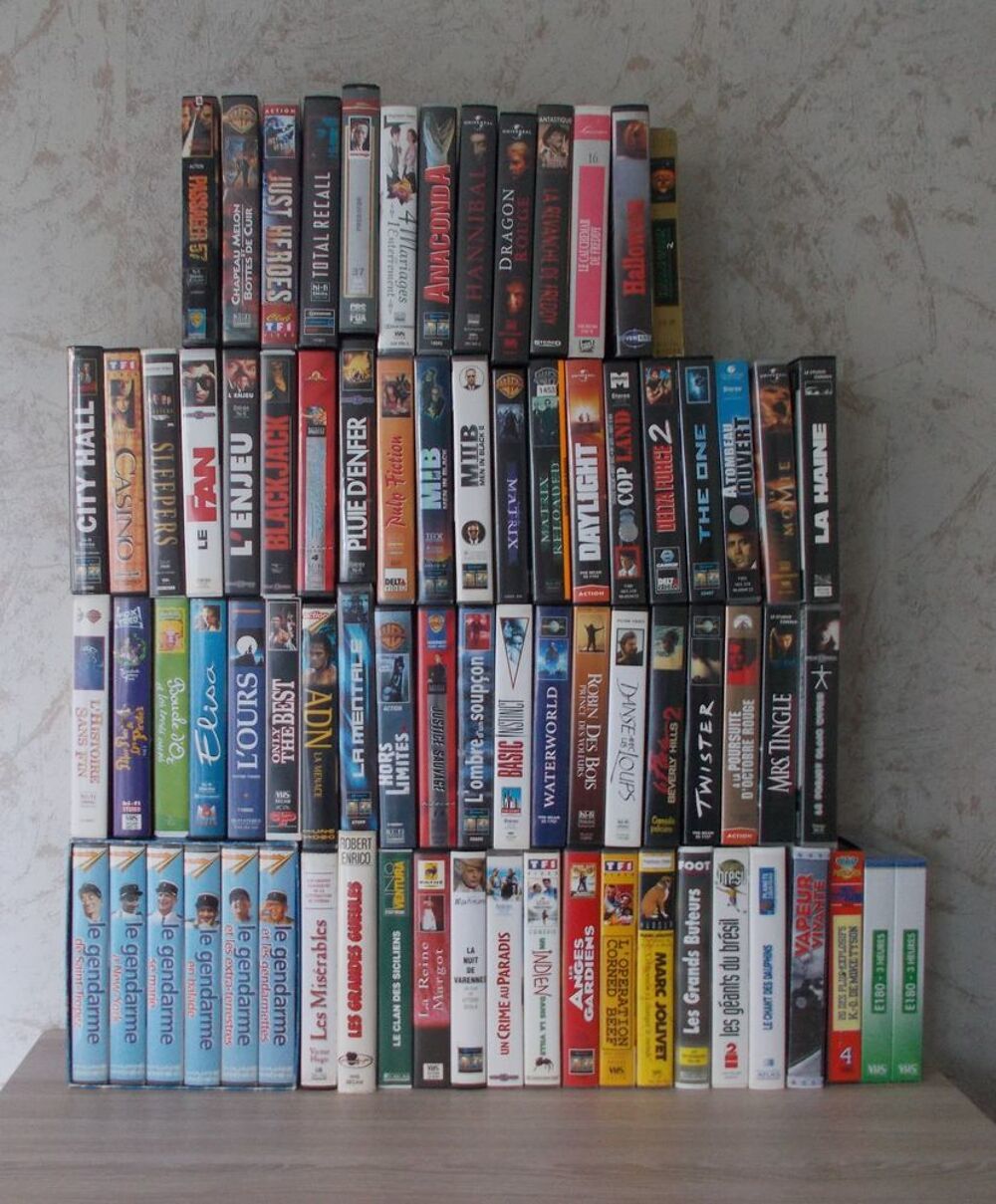 Cassettes VHS DVD et blu-ray