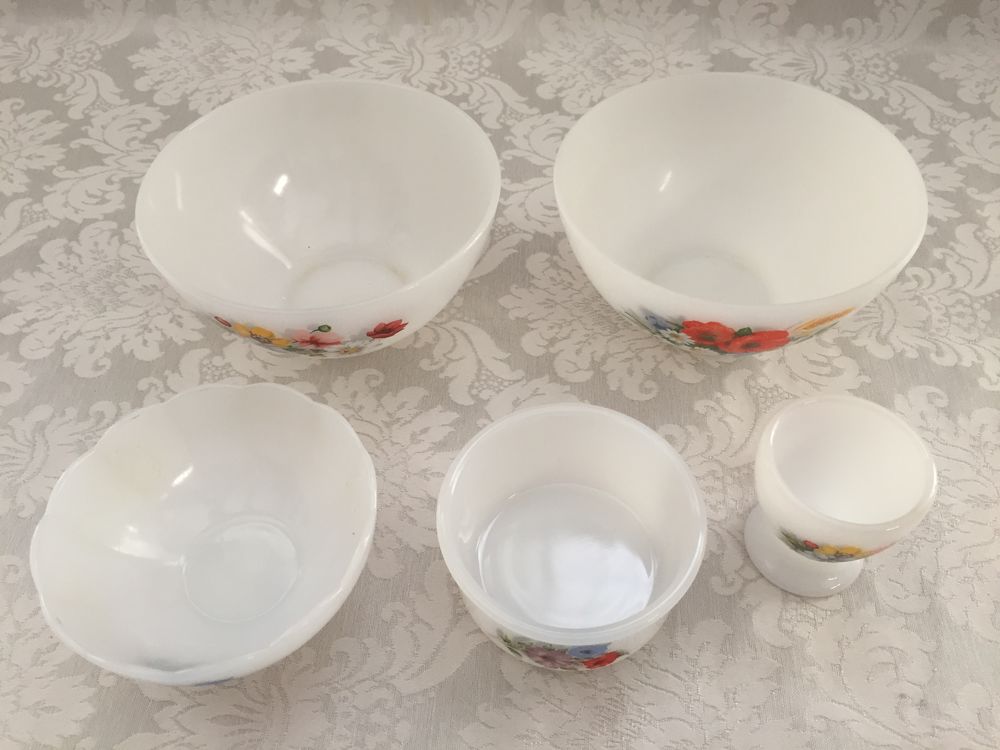 ART DE LA TABLE VINTAGE 1970 OPALINE ARCOPAL FRANCE Cuisine