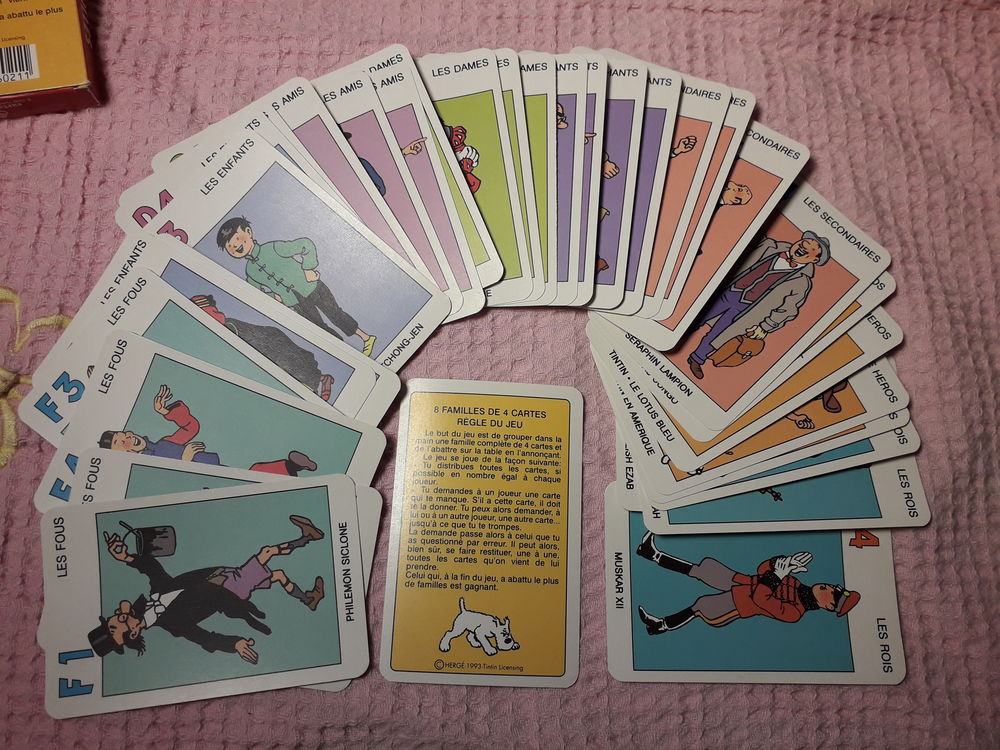 Jeu de cartes Tintin : 1993 