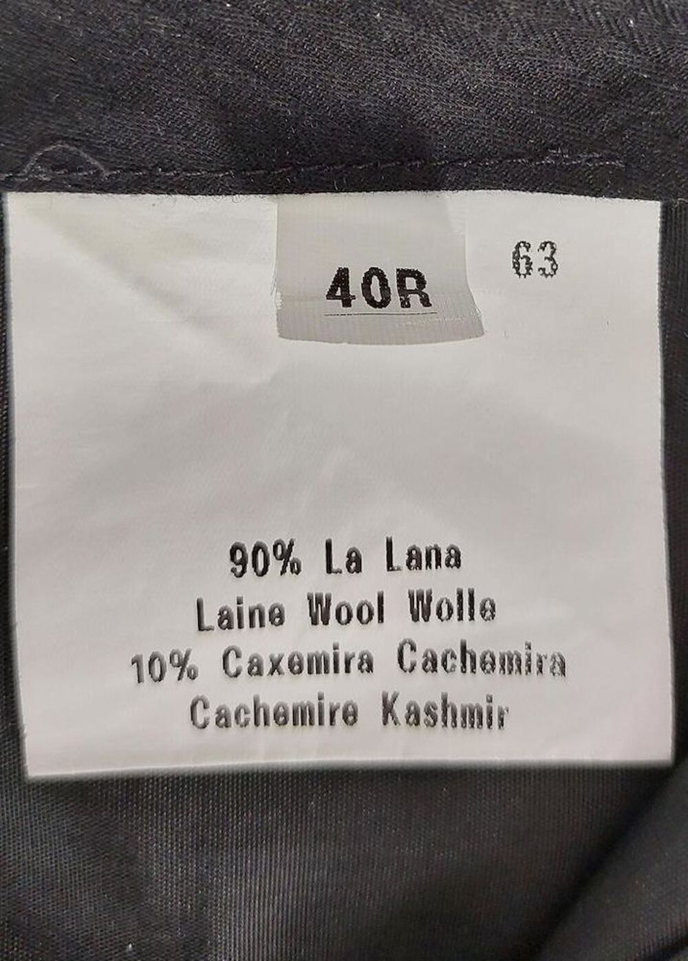Pantalon homme gris 40 neuf laine Vêtements