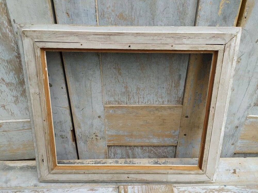 Cadre Bois Gris et Cuivre Moulure Feuil : 30,1cm x 24cm Décoration