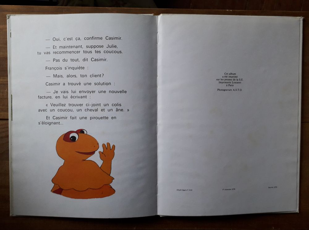 Vintage BD : CASIMIR horloger : 1979 Livres et BD