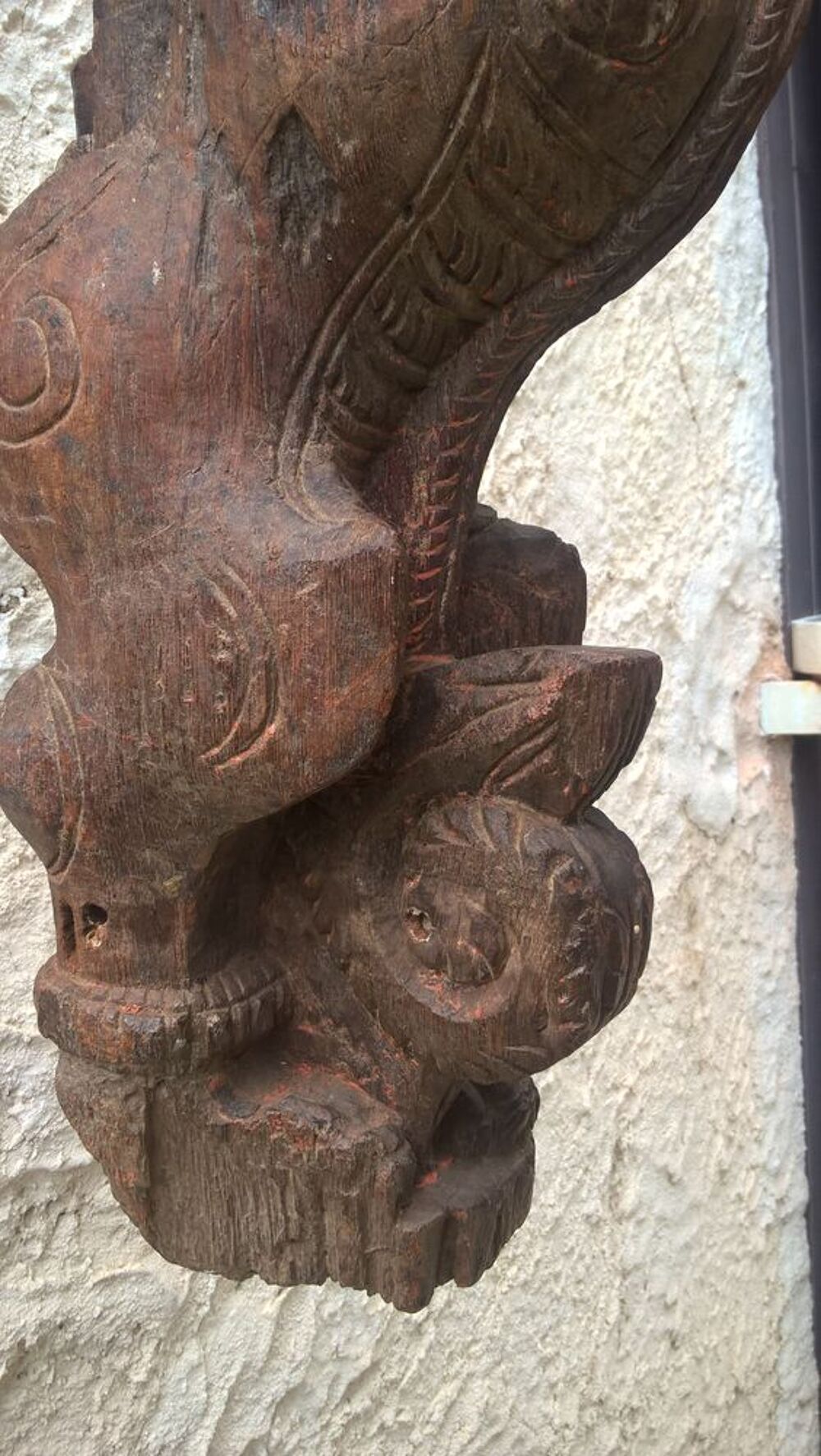 Chien de F&ocirc; ancien en bois 