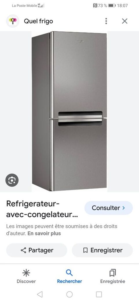 Refrigerateur congelateur froid ventile d'occasion