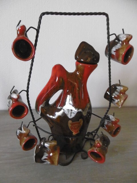 Service � liqueur vintage , c�ramique VALLAURIS 10 La B�gude-de-Mazenc (26)