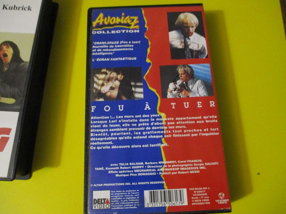 FFOU A TUER VHS KLAUS KINSKI NIGTCRAWLER HORREUR DVD et blu-ray