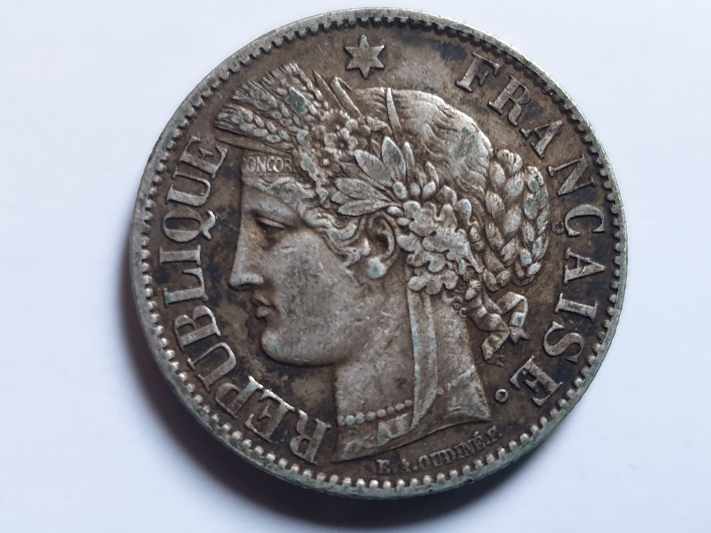 Pi&egrave;ce de 2 francs C&eacute;r&egrave;s Argent 1887 A 