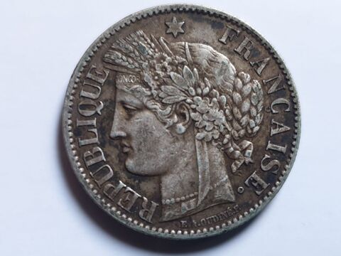 Pièce de 2 francs Cérès Argent 1887 A 45 Bordeaux (33)