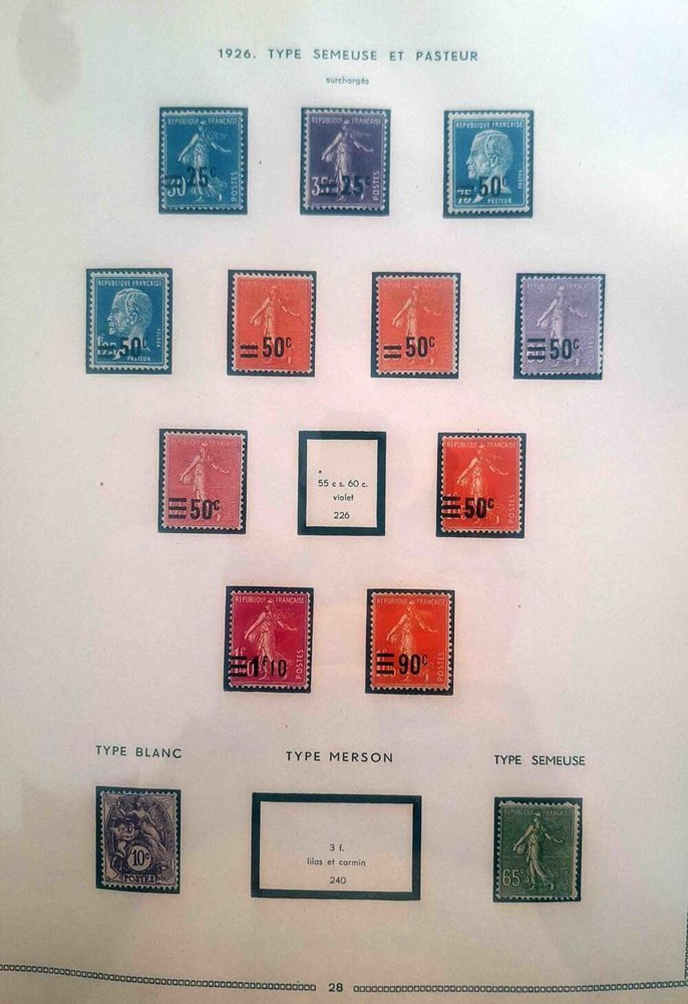 S&eacute;rie de timbres de collection de France G03 