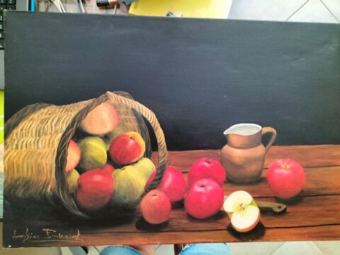  LE PANIER DE POMMES  tableau nature morte 40 La Roche-sur-Yon (85)