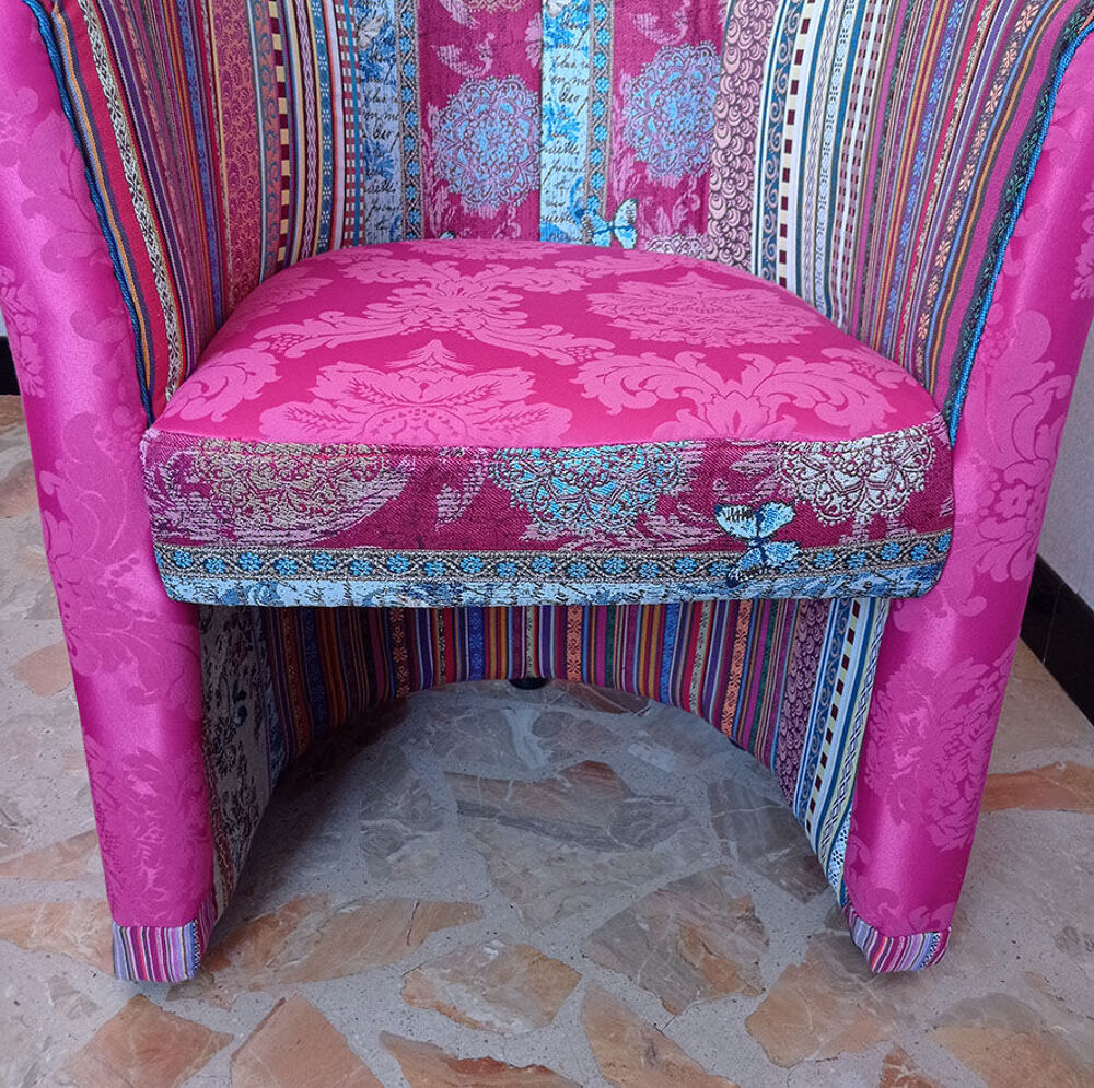 fauteuil crapaud patchwork Meubles