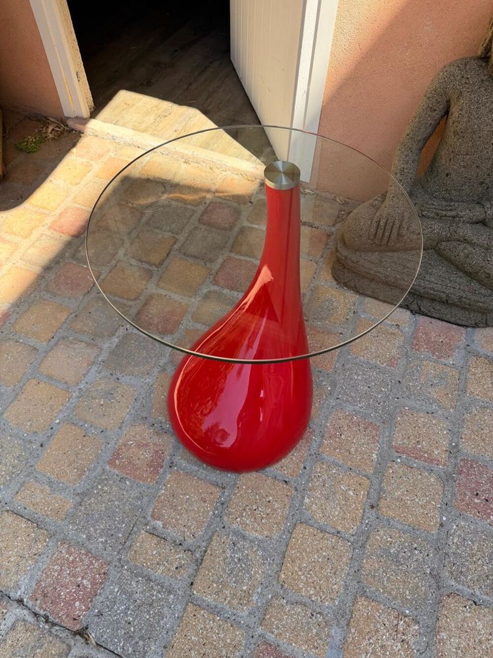 table en verre transparent Meubles
