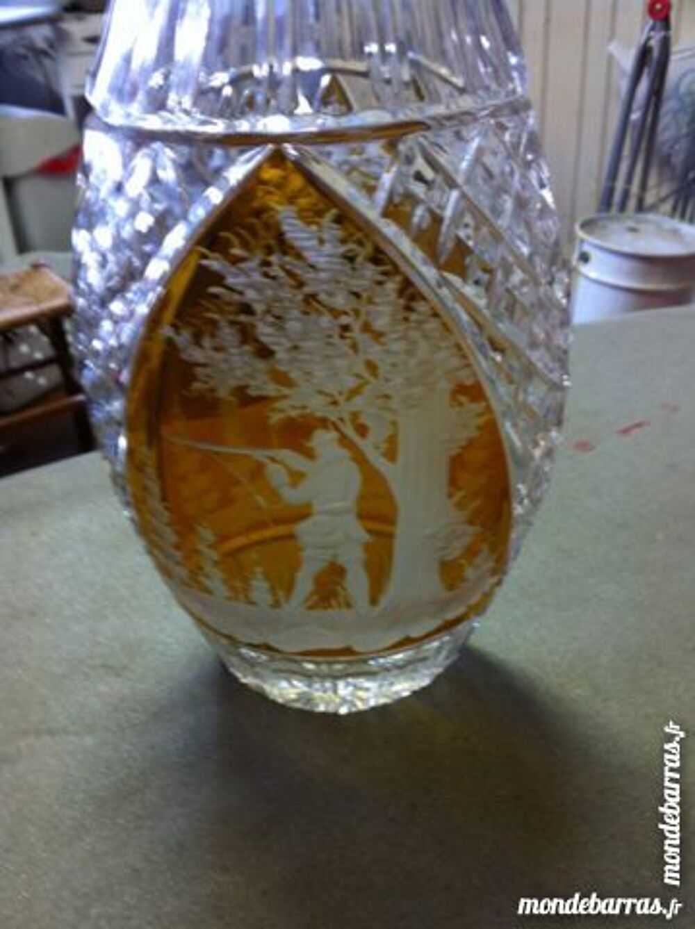 VASE EN CRISTAL TAILLE Décoration