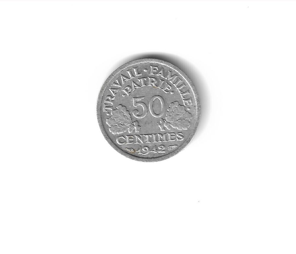 pi&egrave;ce de monaie Fran&ccedil;aise XX si&egrave;cle ,,50 centimes FRANCISQUE 