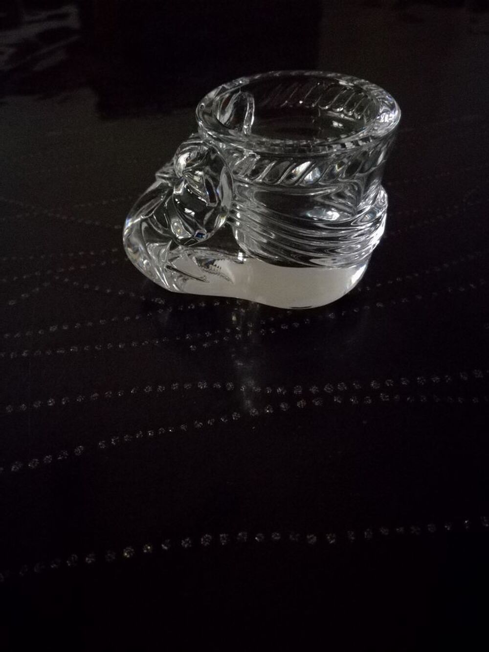 Chausson de b&eacute;b&eacute; en Cristal Vintage 1993 Décoration