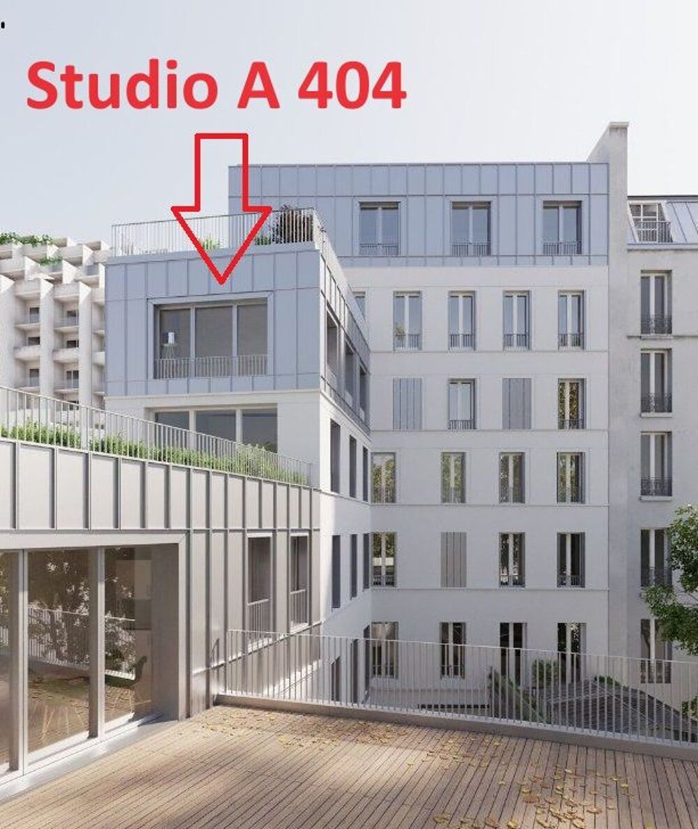 Vente Appartement Paris 17° 2/3 pièces immeuble récent avec terrasse au calme Paris 17