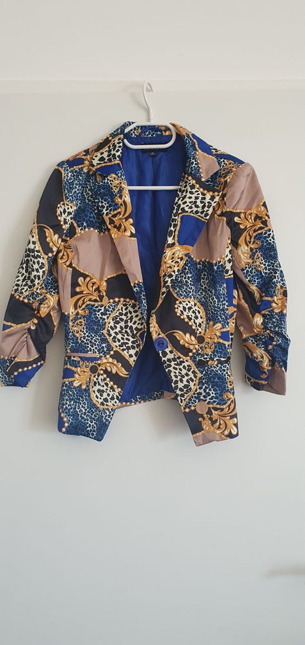 Veste tailleur or et bleue Vêtements