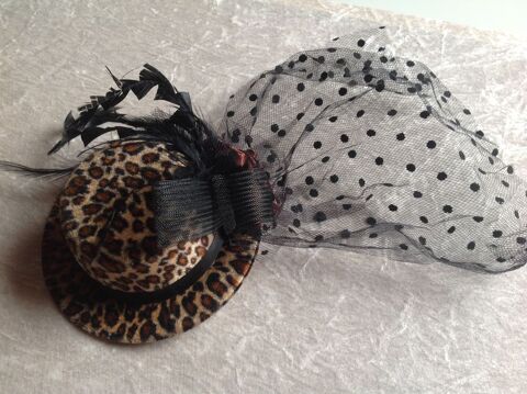 SERRE-T�TE MINI CHAPEAU R�TRO L�OPARD Envoi Possible 3 Tr�gunc (29)