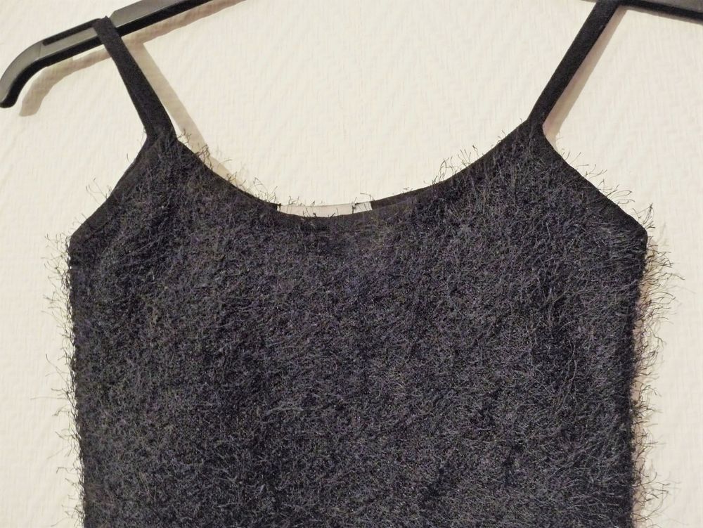 Top/ Tee Shirt Noir &agrave; Fines Bretelles- Taille 1- Jennyfer Vêtements