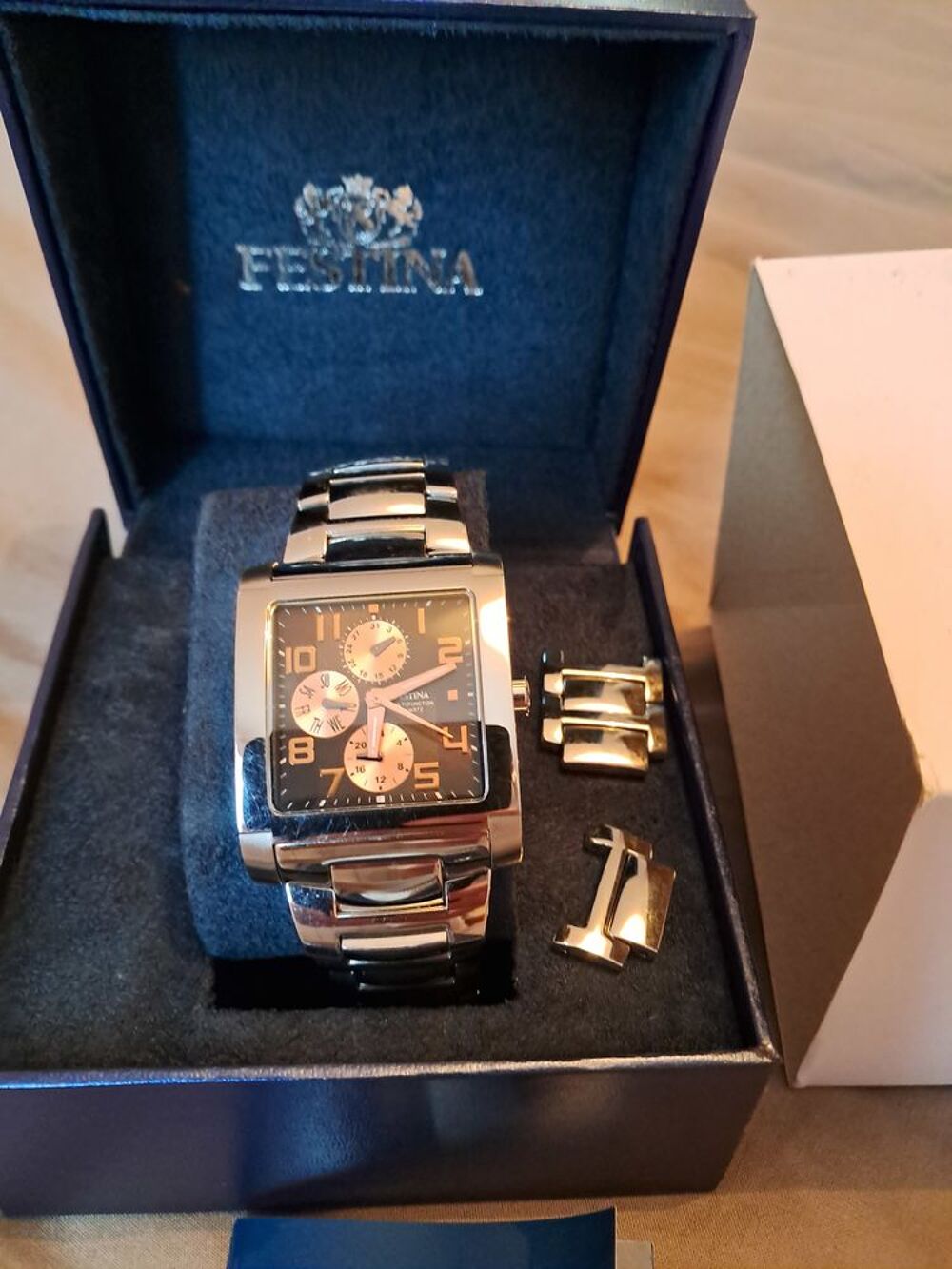 MONTRE HOMME FESTINA CADRAN ET BRACELET ACIER ETAT NEUF Bijoux et montres