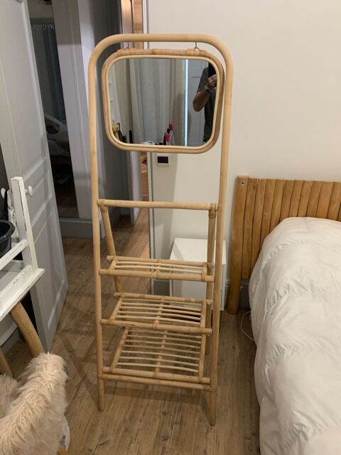 Porte serviette miroir en rotin 50 Montpellier (34)