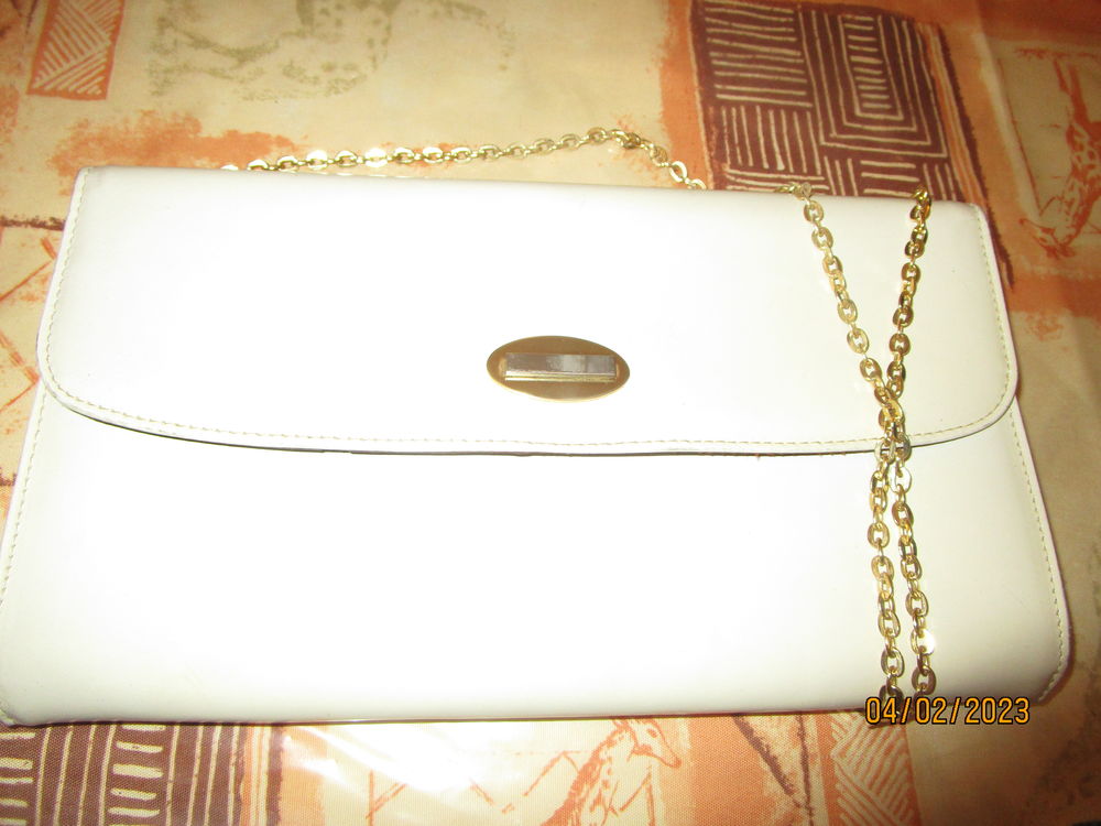 pochette de soir&eacute;e couleur &eacute;crue vintage 60 Maroquinerie