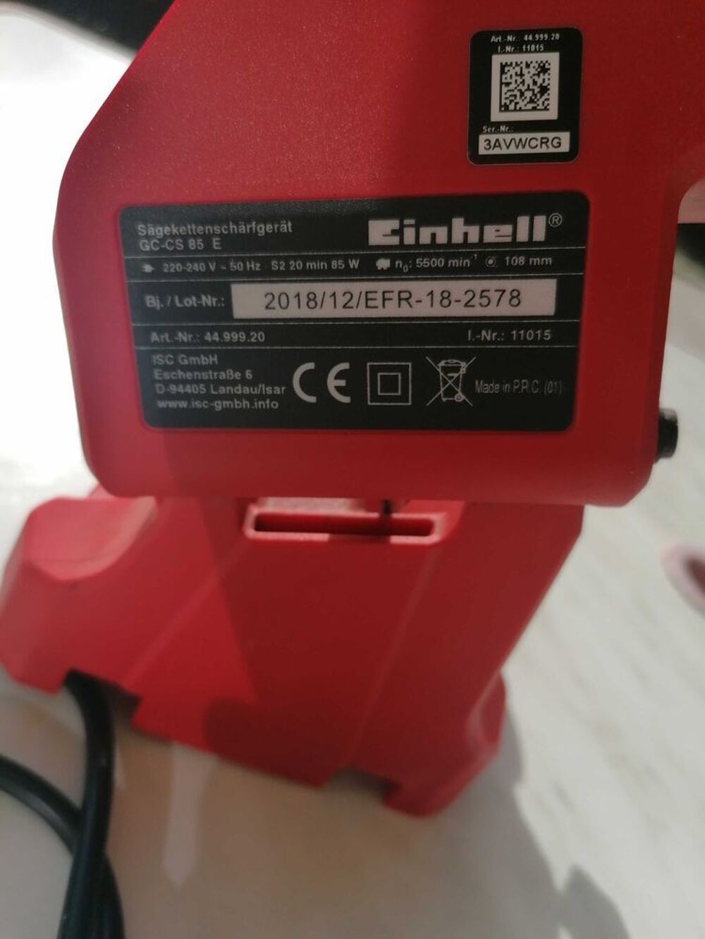 aff&agrave; "teuse cha&icirc;ne Einhell Bricolage