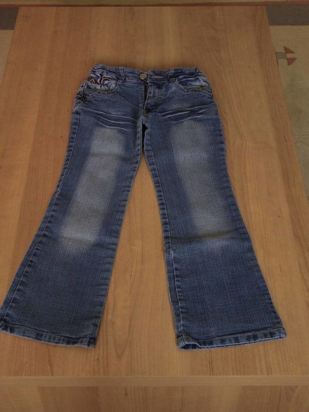 Jeans taille ajustable, Bleu d&eacute;lav&eacute;, 8&nbsp;ans, TBE Vtements enfants