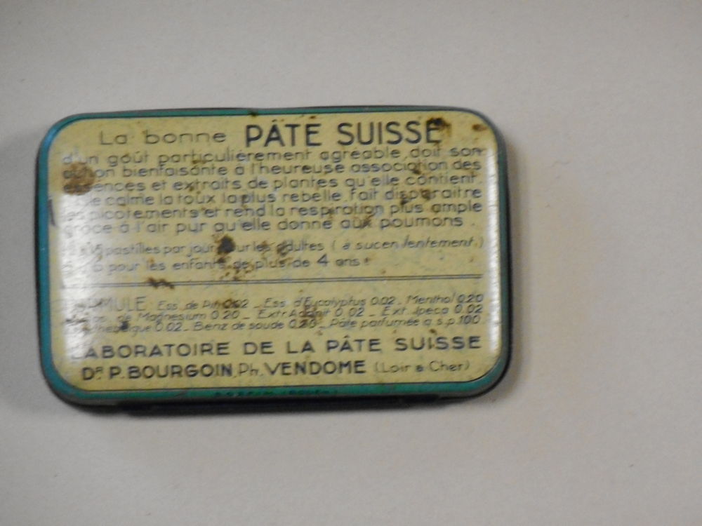 Boite vide de P&acirc;te Suisse 